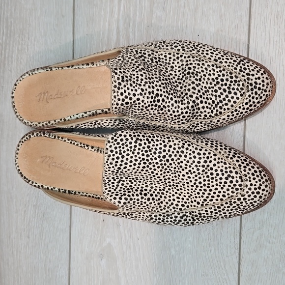 Madewell Women Fur Cheetah Mule Slip-On Loafers Shoes Sz 7 - Picture 3 of 13